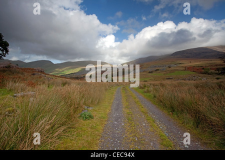 Rhyd Ddu è un piccolo villaggio di Snowdonia, il Galles del nord che è ben noto come un popolare punto di partenza per passeggiate fino Snowdon Foto Stock
