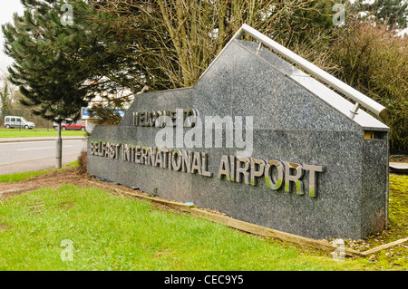 Benvenuto a Belfast International Airport Foto Stock