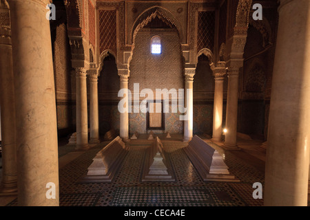 Il Marocco Marrakech, Tombe Saadiane Foto Stock