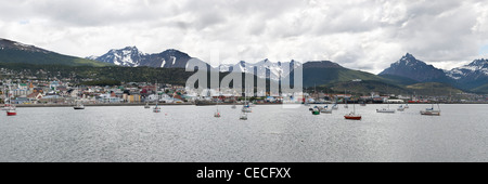 Panoramica di Ushuaia, Tierra del Fuego, Argentina. Foto Stock