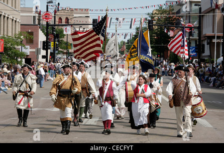 Sfilata nel centro cittadino di Cheyenne Wyoming, durante i giorni di frontiera celebrazione annuale. Foto Stock