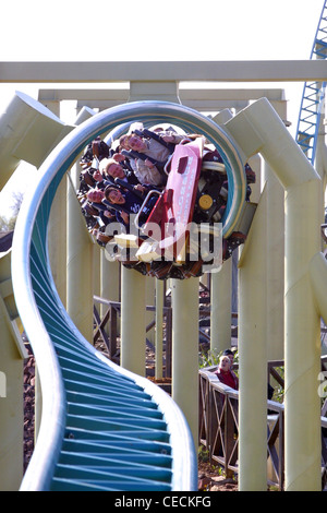 Il colosso roller coaster a Thorpe Park, Regno Unito Foto Stock