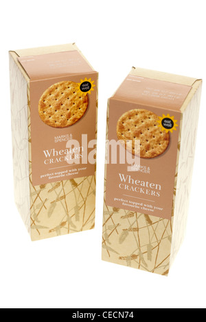 Due scatole di Marks & Spencer Wheaten cracker Foto Stock