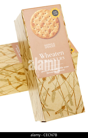 Due scatole di Marks & Spencer Wheaten cracker Foto Stock