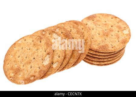 Pila di Wheaten cracker Foto Stock