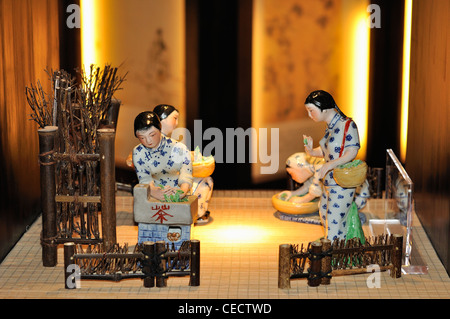 Arte in casa del tè cinese Foto Stock