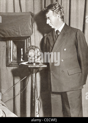 John Logie Baird, 1888 - 1946. Scottish ingegnere e inventore del mondo il primo pratico, dimostrato pubblicamente il sistema TV. Foto Stock