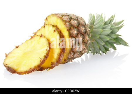 Ananas e fette Foto Stock