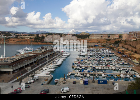 Puerto Adriano porto turistico barche ormeggiate Maiorca Maiorca Isole Baleari Spagna Foto Stock