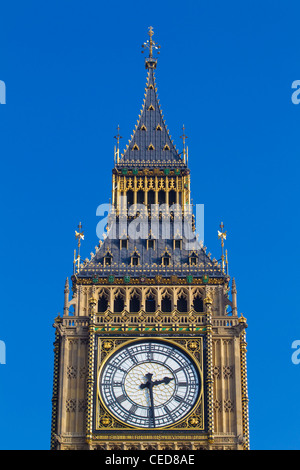 Big Ben clock tower, Westminster, Whitehall, Londra, Regno Unito. Foto Stock