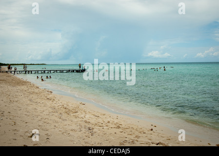 Playa del Flamenco , isola di Cayo Coco, Ciego de Avila provincia, Cuba Foto Stock