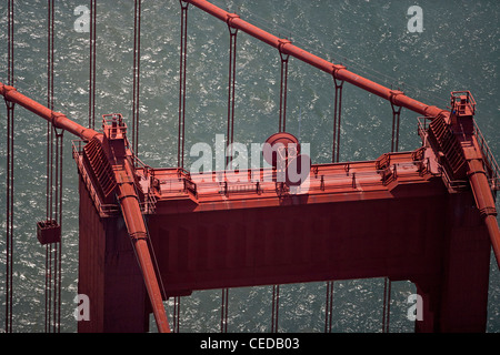 Fotografia aerea Golden Gate Bridge di San Francisco, California Foto Stock