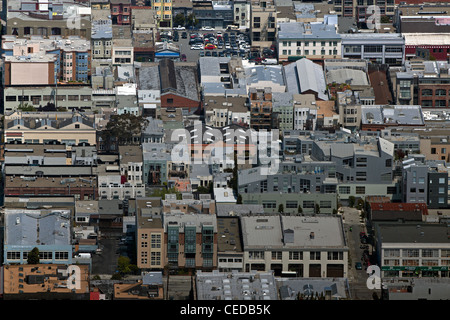 Fotografia aerea a Sud di Market Street SOMA San Francisco, California Foto Stock