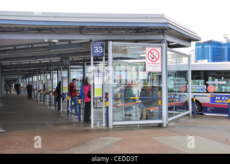 Stazione degli autobus di Buchanan Street, Glasgow, Scozia Foto Stock