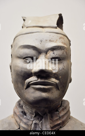 Ritratto di un cinese dei guerrieri di terracotta di xian tomba imperiale Foto Stock