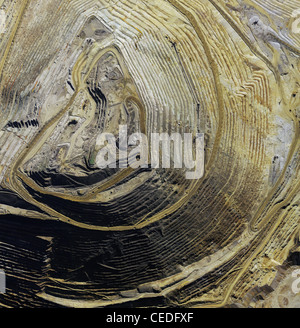 Foto aerea Mappa Bingham Canyon Kennecott miniera di rame più profonda fossa aperta rame operazione di data mining nel mondo Utah Foto Stock