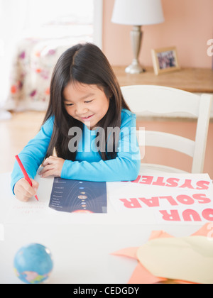 Il coreano ragazza poster di colorazione Foto Stock