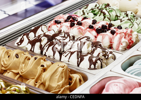 Italian Gelato Artigianale in Sorrento Italia. Foto Stock