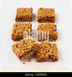 Sticky Date flapjacks Foto Stock