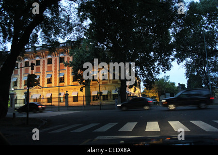 Parco di Palermo a Buenos Aires Argentina Figueroa Alcorta Av. notte tempo Foto Stock