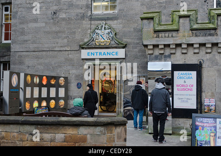 Ingresso alla Camera Obscura in Edinburgh Foto Stock