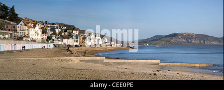 Vista panoramica di Lyme Regis in Dorset Foto Stock