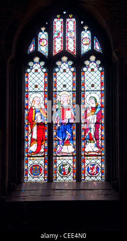 Vetrata di San Lorenzo è la Chiesa, Ludlow Shropshire Foto Stock