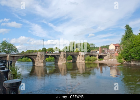 Bridgnorth ponte sopra il fiume Severn a Bridgnorth, Shropshire Foto Stock