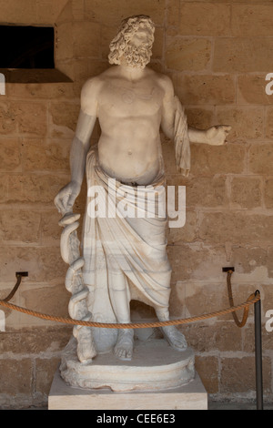 Statua presso il castello di Bellver, Mallorca Foto Stock