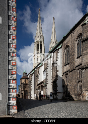 Görlitz, Pfarrkirche San Peter und Paul Foto Stock