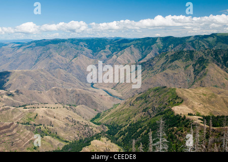 Hells Canyon vista da Hat Point Lookout Oregon Foto Stock