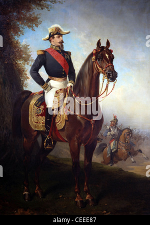 Alfred de Dreux Ritratto equestre di Napoleone III secolo XIX Museo Nazionale di Compiègne Foto Stock