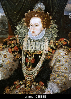 George Gower Elisabetta I regina d Inghilterra e Irlanda 1588 Foto Stock