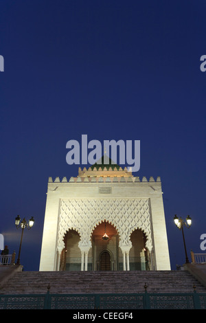 Il Marocco, Mausoleo di Mohammed V Foto Stock