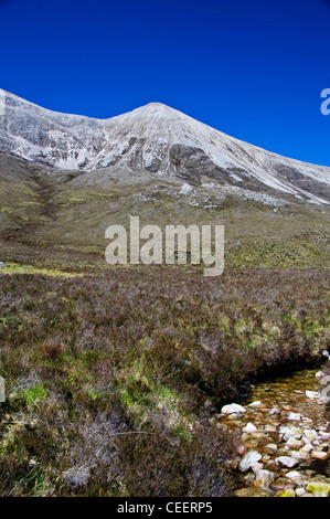 Liathach,più famosa del Torridon Hills altezza di 3,140 piedi, sorge a nord della A896 road.Wester Ross,NW Scozia Scotland Foto Stock