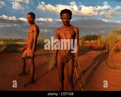 Ritratto di Boscimani della Namibia Foto Stock