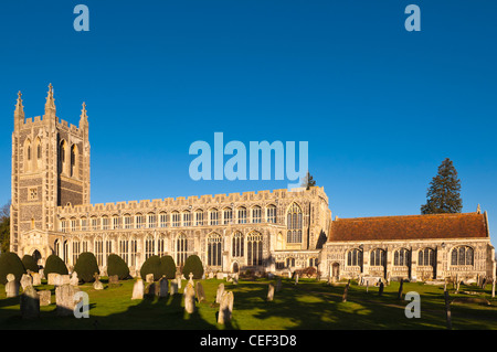 La Chiesa della Santa Trinità in Long Melford , Suffolk , Inghilterra , Inghilterra , Regno Unito Foto Stock