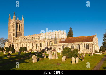 La Chiesa della Santa Trinità in Long Melford , Suffolk , Inghilterra , Inghilterra , Regno Unito Foto Stock