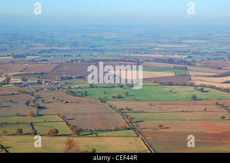 Vista della campagna di Shropshire, Inghilterra Foto Stock