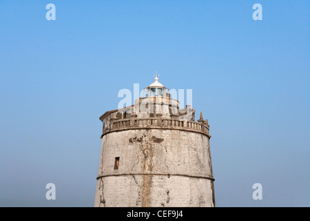 Light house di fort Aguada, Goa, India Foto Stock