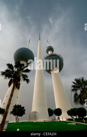 Torri del Kuwait Foto Stock