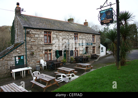 Il pub Lamorna Wink, o casa pubblica, Lamorna Cove, Cornovaglia, West Country, Inghilterra, Regno Unito Foto Stock