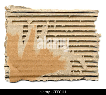 Brown foglio di cartone ondulato utile come sfondo Foto Stock