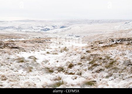 Neve sui Pennines, Yorkshire Foto Stock