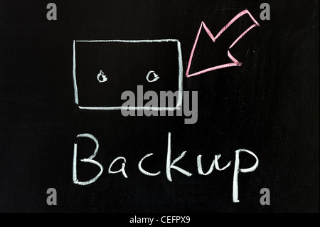 Chalk disegno - Backup Foto Stock