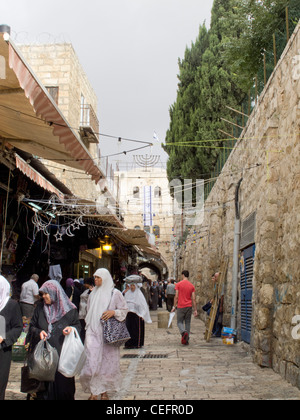 Gerusalemme.gerusalemme,Città Vecchia. All'interno del quartiere arabo Foto Stock