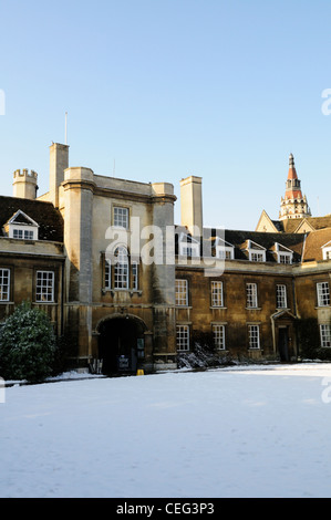 Cristo's College in inverno, Cambridge, Inghilterra, Regno Unito Foto Stock