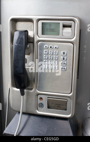 Publifon BT è in corso una chiamata telefonica nella casella Foto Stock