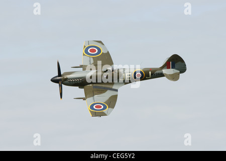 Spitfire in volo Foto Stock