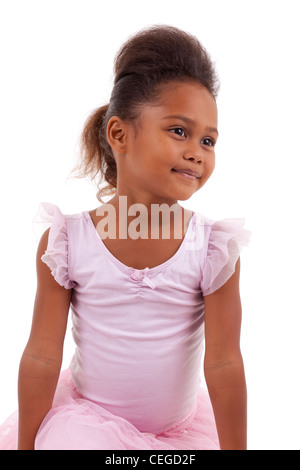 Piccolo grazioso asiatiche africane ragazza sorridente ,con bracci ripiegati Foto Stock